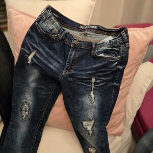 BKE Buckle Ripped Denim Jeans
